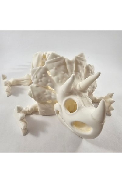 OEM Schelet flexibil de dinozaur Triceratops, Alb, 25cm