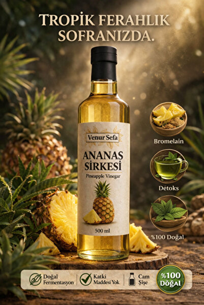 Venur Sefa Sağlığınız İçin %100 Doğal Ananas Sirkesi – Fermente, Katkısız, Ev...