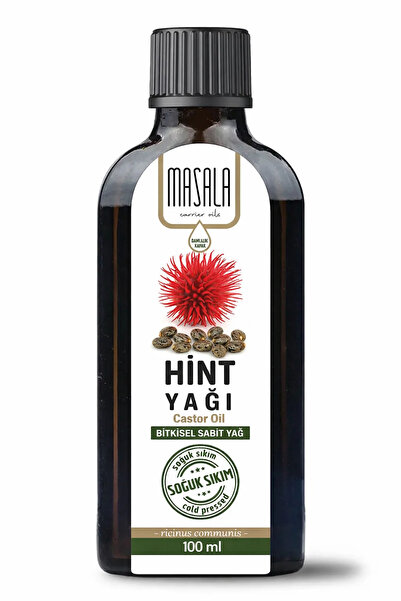 Masala Hint Yağı 100 Ml. Cam Şişe - Saf Ve Katkısız (CASTOR OİL) - Soğuk Pres