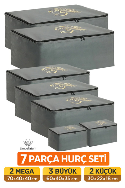 umbellatum Σετ Οργάνωσης Αποθηκευτικών Θηκών 7 Τεμαχίων |   2 Μεγάλα, 3 Μεγάλ...