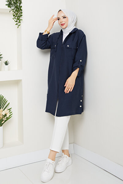 Pamuk Butik Γυναικεία μπλούζα με κουκούλα με επένδυση στην κορυφή