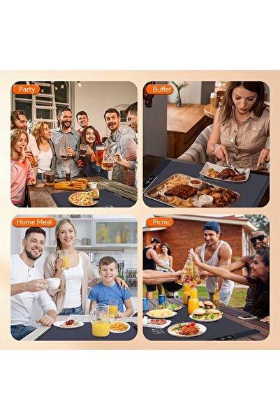 OEM Covoraș de încălzire a alimentelor din silicon, albastru, casă, camping, vacanță, multifuncțional