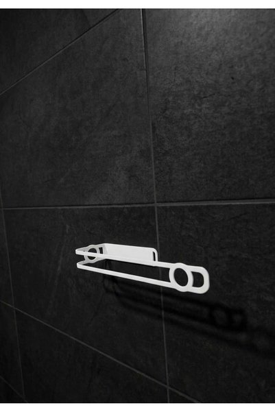 edil tasarim Towel Rack, Toilet Paper Holder, 2 Items Together, Bathroom, Toilet Set, Adhesive, No Assembly Required