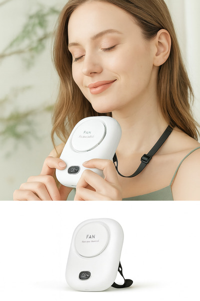OEM Mini ventilator portabil, alb, 3 viteze, USB-C, compact pentru călătorii/birou/mașină