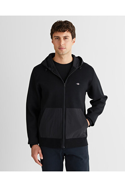Gant Erkek Siyah Regular Fit Fermuarlı Triko