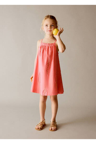 MANGO Baby Askılı nakış detaylı elbise