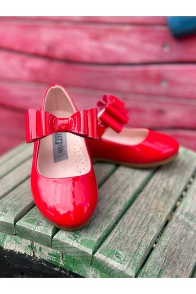 Surpie Shoes Bow Detailed Banded Orthopedic Children's Ballerinas
