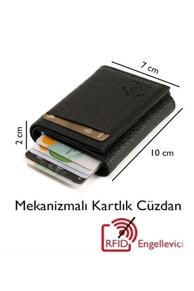 macsoo Ανδρική Vegan Δερμάτινη Μαύρη Θήκη για Πορτοφόλι με Συρόμενο Μηχανισμό...