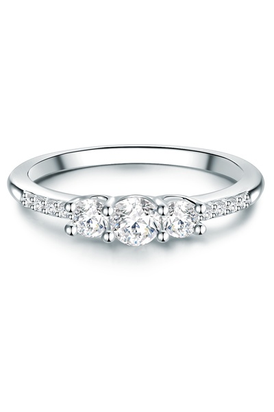 Trilani Silberring Ring Sterling Silber Zirkonia weiß