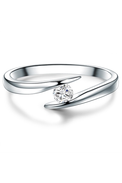 Trilani Silberring Ring Sterling Silber Topas weiß