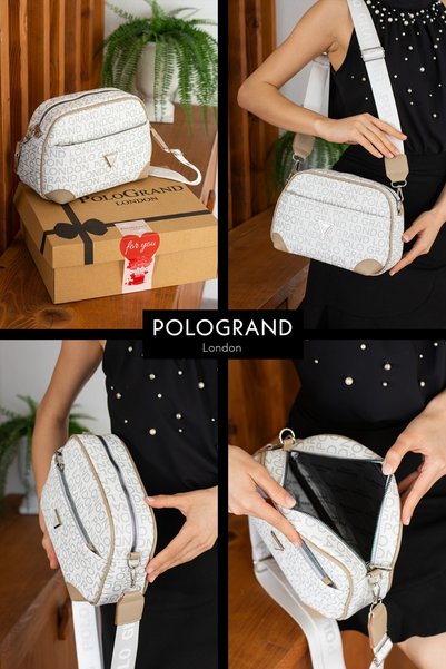 POLOGRAND London Original Special Boxed Luxury Soft Leather Patterned Comfortable Thick Cross Strap Stylish Women's Shoulder Bag