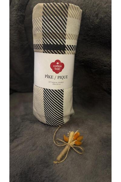 Cotton Box Asorti Reno Double Printed Pique Stria Beige