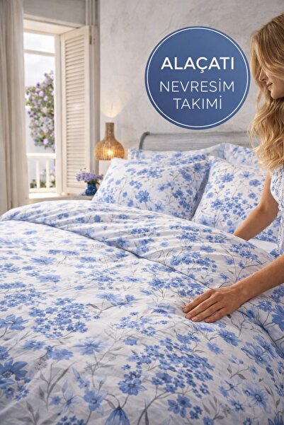 Sheri Home ALAÇATI– Bereket Koleksiyonu Çift Kişilik Nevresim Takımı SH888