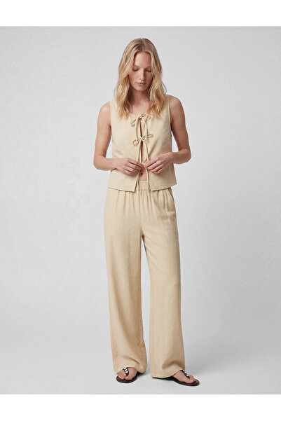 Koton Γιλέκο από βισκόζη με στρογγυλή λαιμόκοψη και λεπτομέρεια φιόγκου μπροστά