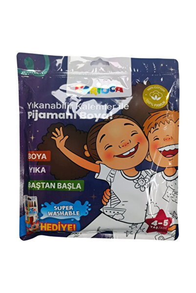 carioca Boyanabilir Pijama-Keçeli 4-5 Yaş Kalem Hediyeli Ln-80011