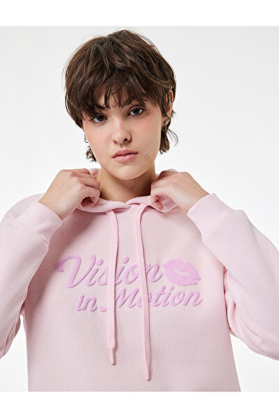 Koton Φούτερ με μακρυμάνικη κουκούλα με στάμπα με ανοιχτόχρωμο σχέδιο