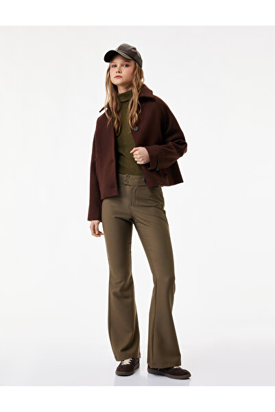 Koton εφαρμοστό Παντελόνια με διπλά κουμπιά καμπάνα