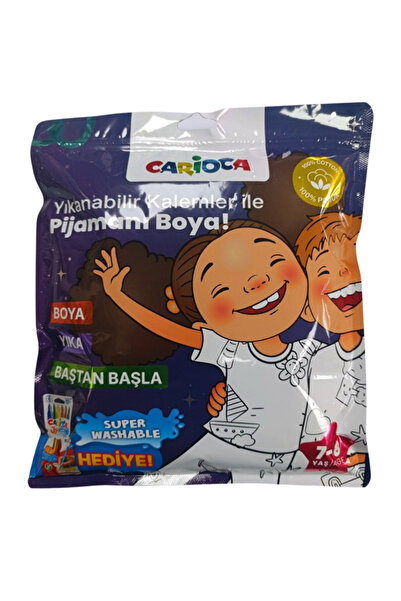 carioca Boyanabilir Pijama-Keçeli 7-8 Yaş Kalem Hediyeli Ln-80015