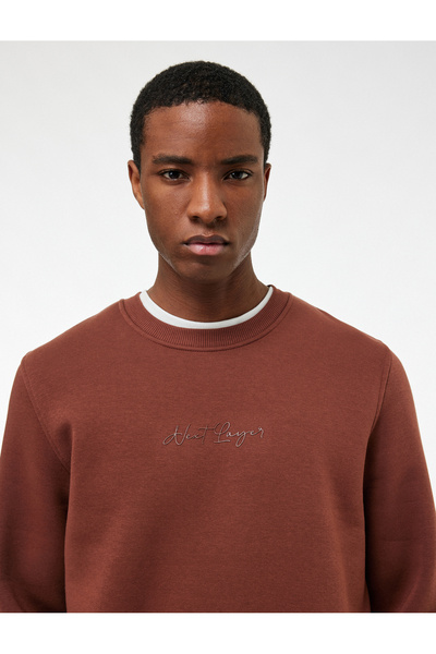 Koton Φούτερ Regular Fit από βαμβάκι και βισκόζη επένδυση fleece με λαιμόκοψη...