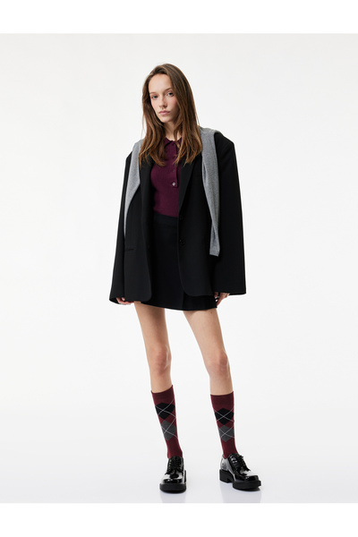 Koton Μίνι φούστα με πλισέ από μείγμα βισκόζης