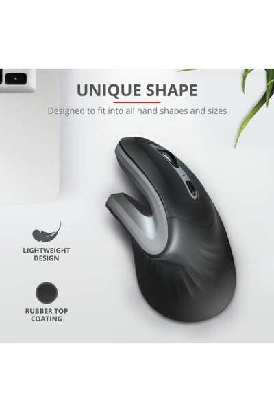 Trust Mouse Wireless Verro, Ergonomic, 1600 DPI (Negru)