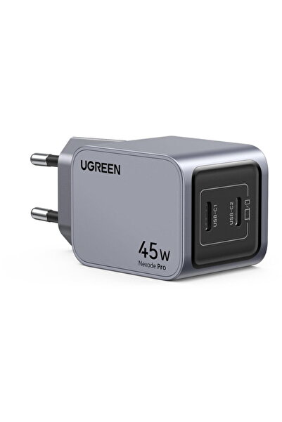 Ugreen Nexode Pro mains charger, 45W, 2x USB-C GaN Fast Charger, Gray