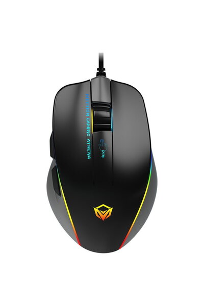 MeeTion GM23 Gaming Mouse, RGB Lighting, 12800 cpi, 128 x 81 x 40 mm, Cable L...