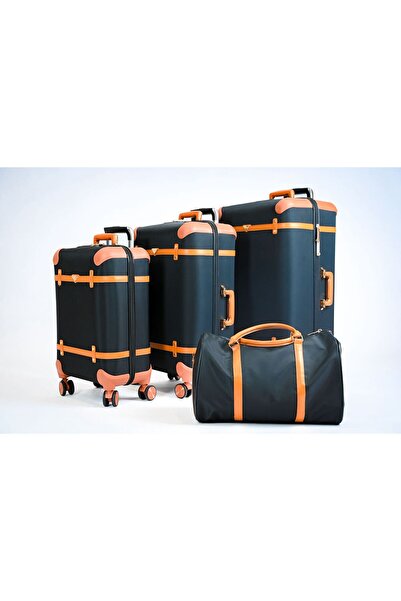 MAC CENTER طقم شنط سفر فاخرة 4 قطع بعجلات 360° مقاومة للصدمات + حقيبة يد أنيق...