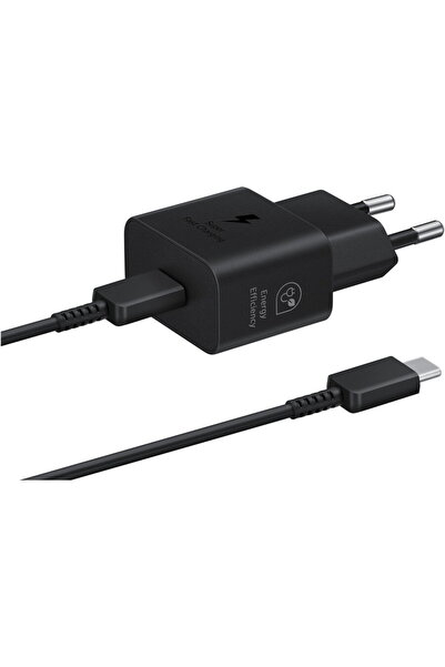 Samsung Incarcator Retea cu Cablu USB-C, 25W, 3A, 1 X USB-C, Negru