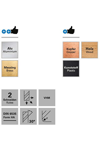 Datron Freza etajata frontala, 0068444G, 20.0x8.0mm