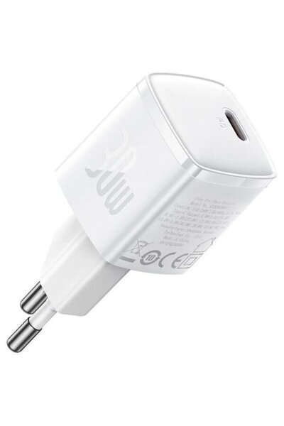 Baseus INCARCATOR retea Cube Pro, Quick Charge 30W, 1 x USB Type-C 5V-3A, Alb...