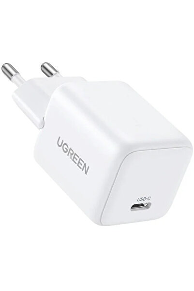Ugreen 20W QC4 5V/3A wall charger, USB-C, GaN Fast Charging, White