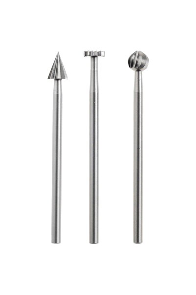 Proxxon Set 3 freze din aliaj de otel-wolfram-vanadiu, 28720, Argintiu