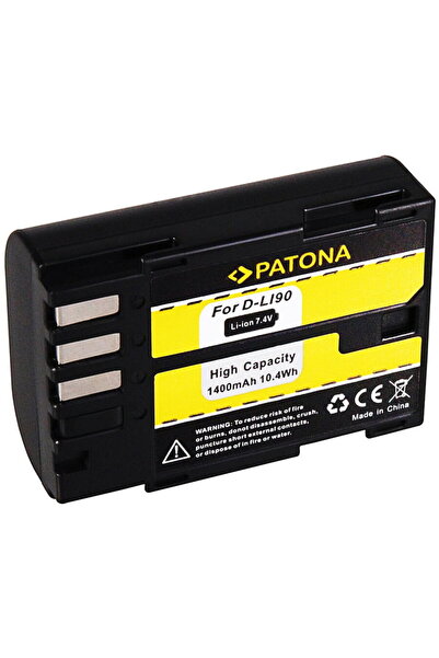 Patona Acumulator Li-90B 1400mAh replace Pentax K-01 K-5 K-5II K645D-1186