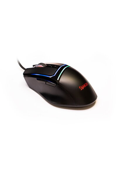 Spacer Mouse SPGM-ALIEN-PRO Spacer, gaming, cu fir, USB, optic, 12.000 dpi, b...