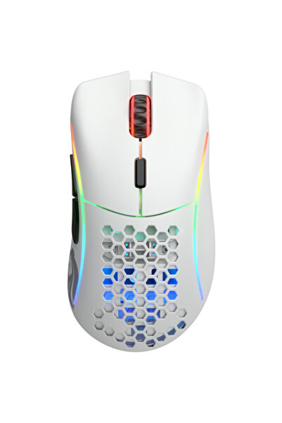 Glorious Mouse Gaming Model D, Wireless, RGB, 19000 DPI, 69g, 6 butoane, Alb Mat
