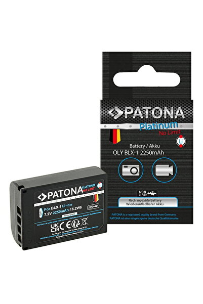 Patona Acumulator Platinum cu intrare USB-C pentru Olympus OM-1 OM1 BLX-1 BLX...