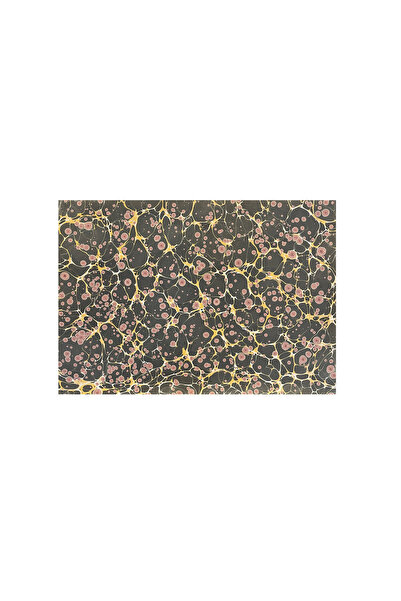 VERA SANAT Nedim Sönmez Original Handmade Marbling Paper -6 Tiger Eye Black