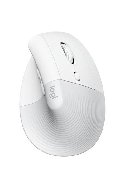 logitech Mouse Wireless Lift for Mac, Vertical Ergonomic, Bluetooth, Alb