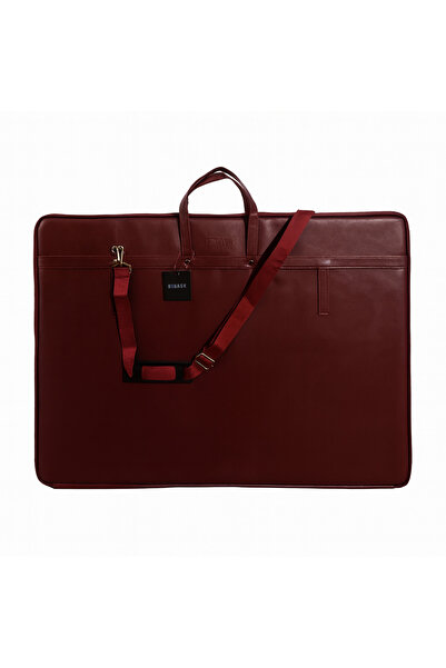 BBACK 568 Faux Leather Project Bag Burgundy 55X75 cm