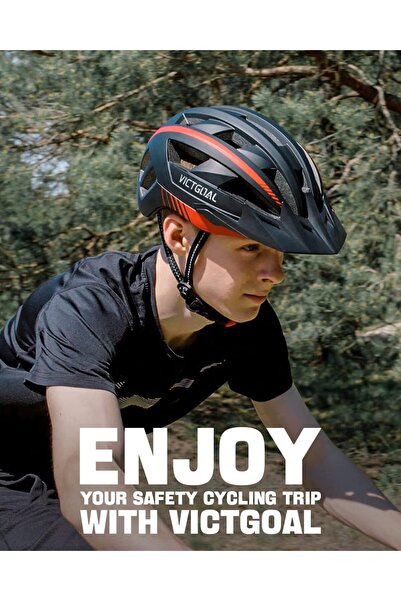 VICTGOAL Cycling helmet with removable, breathable, adjustable magnetic visor