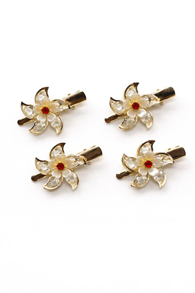 MakeWell Παιδική πλαϊνή πόρπη πεταλούδας με πέτρες και μαργαριτάρια, κομψή φο...