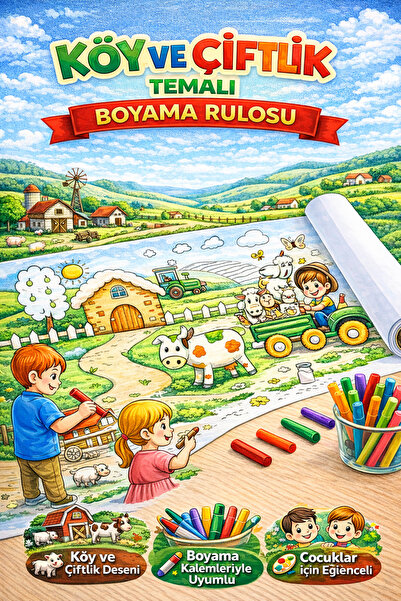 I'm Painting My 🌾 Farm 🐄 – 5 Meters Giant Farm Themed Painting Roll |