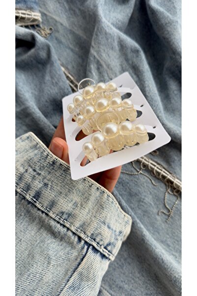 YOYYO Pearl Buckle 3-Piece Mini Size 5'Cm Women's Hair Accessory Peg Model wi...