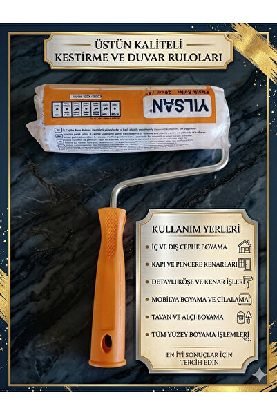 A-plast 20 cm Rulo Fırça 8” Boya Rulosu – Profesyonel İç Cephe Dış Cephe Uyum...