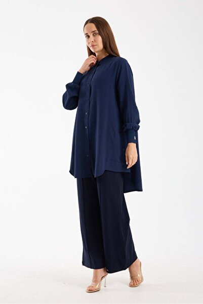 Invee Πουκάμισο Έλσα ΣΚΟΥΡΟ ΜΠΛΕ