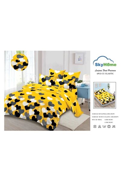 Sky Home Set Lenjerie cu Elastic 6 piese LenjerieMag