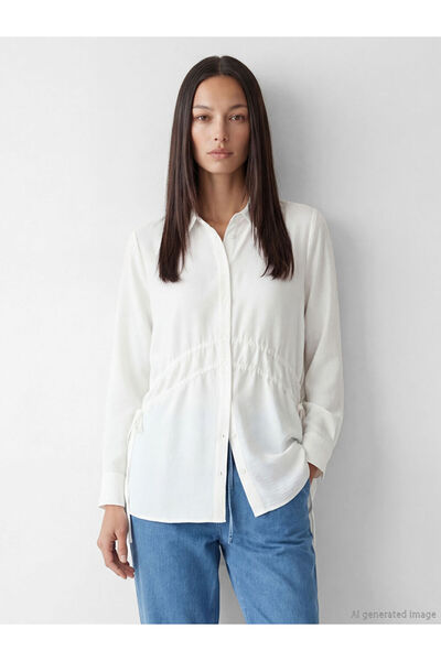 LC Waikiki White Drawstring Women's Shirt Tunic