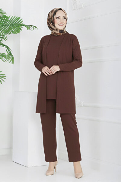 TOFİSA Bürümcük Triple Set Brown - 2070-Brown
