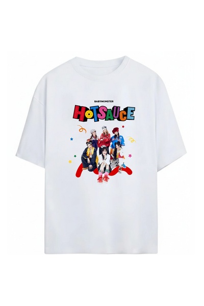 SVART WEAR BabyMonster K-Pop unisex majica prevelikog kroja od 100% pamuka